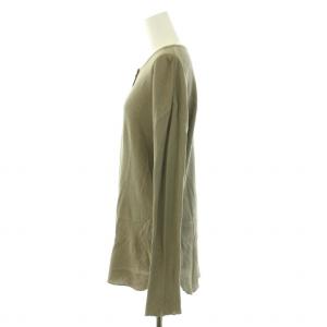Deuxieme Classe 22SS ワッフルTシャツ ロンT ヘンリーネック 長袖 コットン カーキ