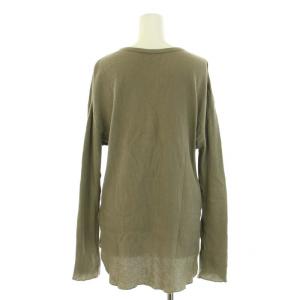 Deuxieme Classe 22SS ワッフルTシャツ ロンT ヘンリーネック 長袖 コットン カーキ