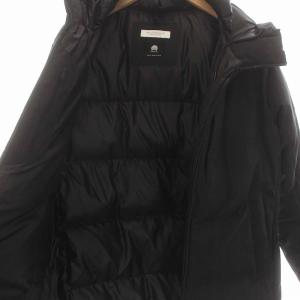 BEAUTY&YOUTH UNITED ARROWS 17AW BY 小松マテーレ ALLIED ダウンジャケット フード付き ジップアップ アウター XL 紺 ネイビー 黒