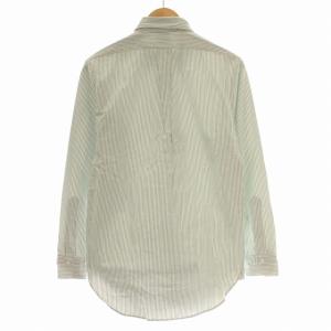 Brooks Brothers MILANO オックスフォード シャツ ストライプ 長袖 ボタンダウン 14(1/2)?31 グリーン 緑