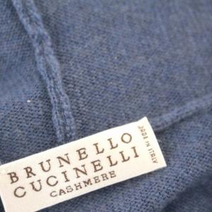 BRUNELLO CUCINELLI ニットプルオーバーパーカー カシミヤ S ブルー