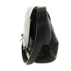 IL BISONTE ショルダーバッグ ロゴ レザー 黒 ブラック