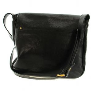 IL BISONTE ショルダーバッグ ロゴ レザー 黒 ブラック