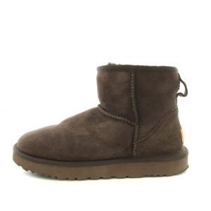 UGG australia クラシックミニ Classic Mini II ムートンブーツ ショートブーツ USA7 24.0cm 茶 ブラウン