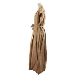 Drawer 6526-299-1080 ノッチドカラーロングワンピース S ベージュ