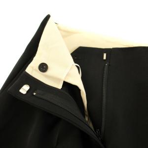 CYCLAS テーパードパンツ スラックス タックパンツ ジップフライ ウール 38 M 黒 ブラック