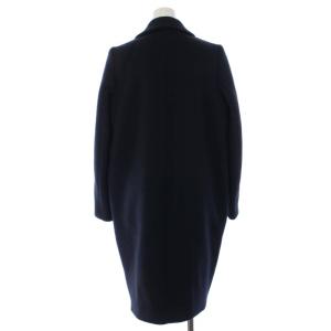 ENFOLD ライトメルトンテーラコート チェスターコート ロング ウール ナイロン 38 M 紺 ネイビー 3007A230-0630