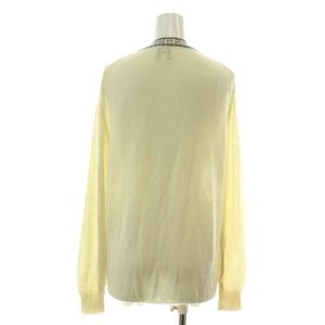 Jean Paul GAULTIER ニットカーディガン 長袖 Vネック メジャー ウール 40 アイボリー ブラック