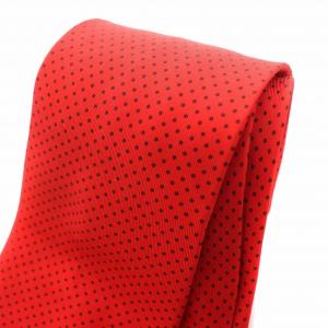 HERMES ネクタイ ドット 水玉 シルク100％ 赤 レッド