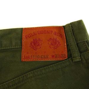 FULLCOUNT TAPERED SELVEDGE CHINO チノパン パンツ ボタンフライ W31 L32 M カーキ 1110CNW