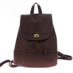 オールドコーチ リュックサック デイバッグ ターンロック レザー 茶 ブラウン 9791