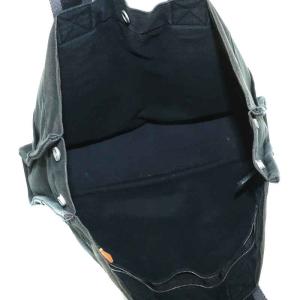 HERMES フールトゥ MM トートバッグ ハンドバッグ キャンバス コットン 黒 ブラック グレー