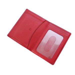 LOEWE  ロゴ アナグラム 定期入れ パスケース レザー 赤 レッド