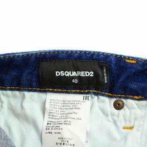 DSQUARED2 17AW COOL GIRL JEAN デニムパンツ ジーンズ ジップフライ USED加工 ペイント加工 40 L インディゴ