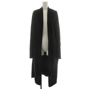 Salvatore Ferragamo カーディガン ロング丈 長袖 カシミヤ混 シルク混 絹混 XS 黒 ブラック
