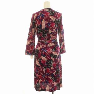 DIANE von FURSTENBERG Neiman Marcus JULIAN PHEASANT ワンピース タイト シルク ラップワンピース ひざ丈 七分袖 4