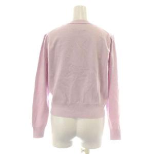 Chesty 23SS ニットカーディガン 長袖 Vネック 花柄 スパンコール ビーズ ビジュー装飾 チュール F ラベンダー マルチカラー