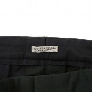 BOTTEGA VENETA パンツ スラックス サイドライン ストレッチ 52 XL 緑 グリーン