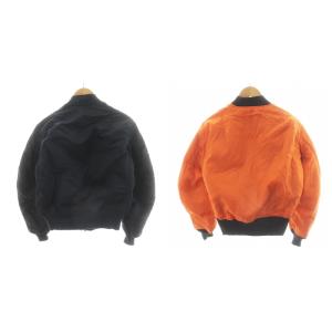 ALPHA INDUSTRIES MA-1 BOMBER JACKET ボンバージャケット フライトジャケット リバーシブル 中綿 ナイロン S オレンジ 紺