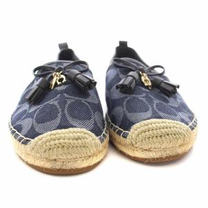 COACH CARSON SIG DENIM ESPADRILLE デニム エスパドリーユ モカシン シューズ シグネチャー 6 23cm