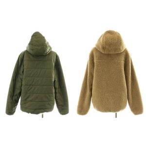 Patagonia キッズリバーシブルレディフレディフーディ 中綿ジャケット ブルゾン ジップアップ フード ボア 茶 ブラウン カーキ 68095