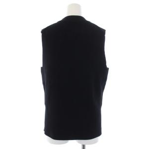 ANAYI 22AW メリノウール片畦ハイネックベスト ニット プルオーバー 36 S 黒 ブラック 10222816330