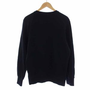 DIESEL スウェット トレーナー プルオーバー シープレザー スターパッチ 長袖 S 黒 ブラック