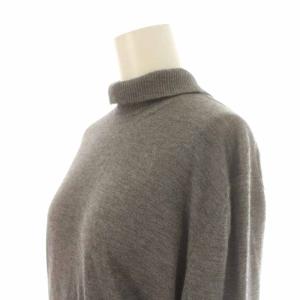 Loro Piana ニット カットソー カシミヤ シルク混 ハイネック 長袖 40 L グレー