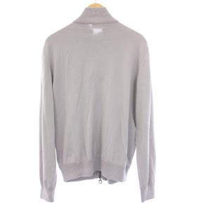 Salvatore Ferragamo セットアップ ニットカーディガン ジョガーパンツ スエード 切替 ガンチーニ XL L グレー