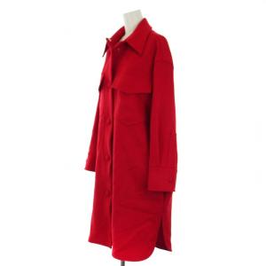 STELLA McCARTNEY 20AW Kerry button-Up Wool Coat ロング スナップボタン 36 レッド