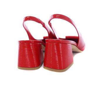 LOUIS VUITTON 23SS シェイク・ライン エピ パンプス バックストラップ チャンキーヒール 36.5 レッド