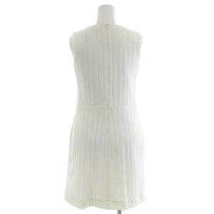 Maison Kitsuné ワンピース ミニ リブニット ノースリーブ ナイロン コットン 52 S 白 ホワイト KWE-0512-A
