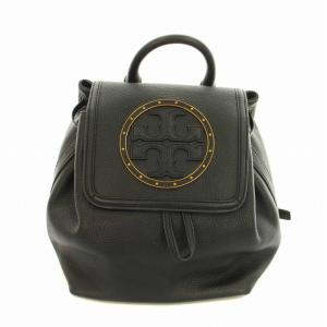 TORY BURCH リュックサック デイバッグ レザー ロゴ OS 黒 ブラック ゴールド