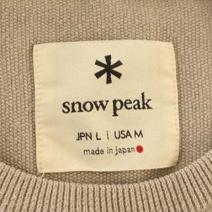 Snow Peak 半袖 ニット Tシャツ コットン L ベージュ