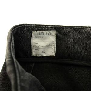 MADISONBLUE デニムマーメイドフレアスカート ひざ丈 コットン 00 XS 黒 ブラック