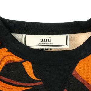 AMI Alexandre Mattiussi トロピカルプリントスウェット tropical print sweat トレーナー クルーネック 長袖 Vガゼット 花柄 裏起毛