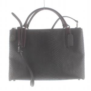 COACH ハンドバッグ トートバッグ ショルダーバッグ 2WAY パイソンレザー ボルドー 34196 D