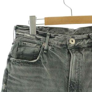 upper hights 22AW ザライブリー THE LIVELY デニムパンツ ジーンズ ジップフライ ワイド ハイウエスト USED加工 ダメージ加工