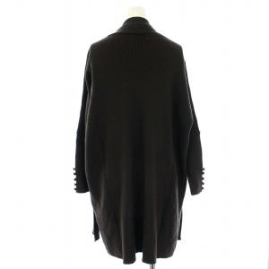 René カーディガン ショールカラー リブニット 長袖 くるみボタン 34 XS 茶 ブラウン 6732590