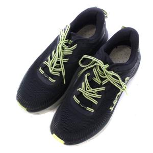 HOKA ONE ONE スニーカー ローカット メッシュ ロゴ US10 28cm 黒 ブラック