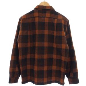 TENDERLOIN シャツ 長袖 バッファローチェック ウール S 黒 ブラック 茶 ブラウン
