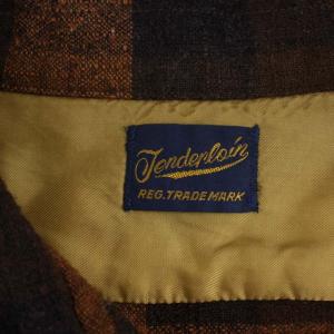 TENDERLOIN シャツ 長袖 バッファローチェック ウール S 黒 ブラック 茶 ブラウン