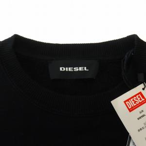 DIESEL S-DAVID SWEAT- SHIRT トレーナー スウェット 長袖 コットン デニムパネル 切替 スター クルーネック