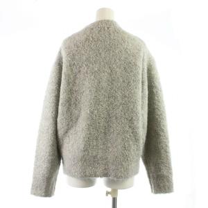 BEAUTY&YOUTH UNITED ARROWS 23AW ウールアルパカブレンド ブークレ ニット カーディガン 長袖 クルーネック グレー 16281190951