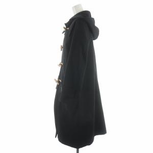 MHL. 19AW TOUGH MELTON COAT ダッフルコート ロング フード ロープ ウール 1 S 黒 ブラック