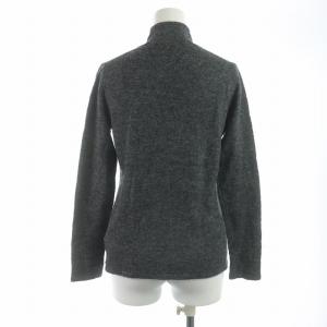 VIVIENNE TAM ニット セーター スキッパー プルオーバー 長袖 刺繍 アルパカ混 ウール混 0 XS グレー 黒 ブラック