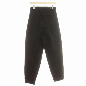 Y's ヨウジヤマモト パープルレーベル ウール コットン 切替 タックパンツ テーパード パンツ 1 S 黒 ブラック