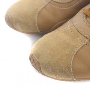 Salvatore Ferragamo ガンチーニ スニーカー シューズ ローカット レザー スエード 切替 5.5 23cm 茶色 ブラウン ベージュ