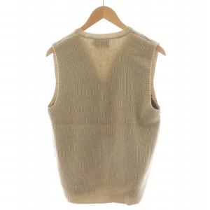 RUGBY RALPH LAUREN ニット ベスト プルオーバー 総柄 ウール カシミヤ混 麻混 リネン混 S ベージュ