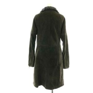 GIORGIO BRATO コート ジップアップ ロング スエード ファー 44 XL グレー